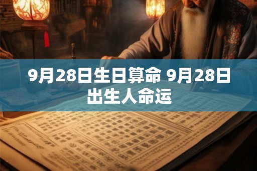 9月28日生日算命 9月28日出生人命运 9月28日生日算命 9月28日出生人命运