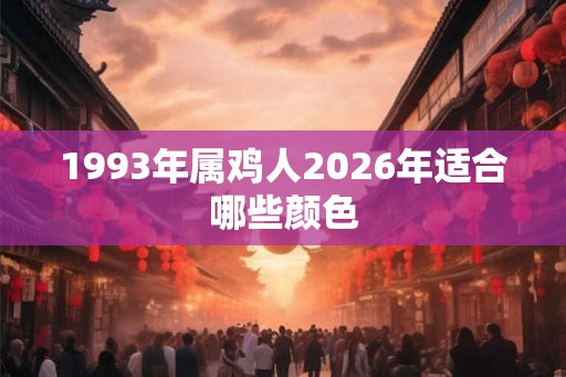 1993年属鸡人2026年适合哪些颜色