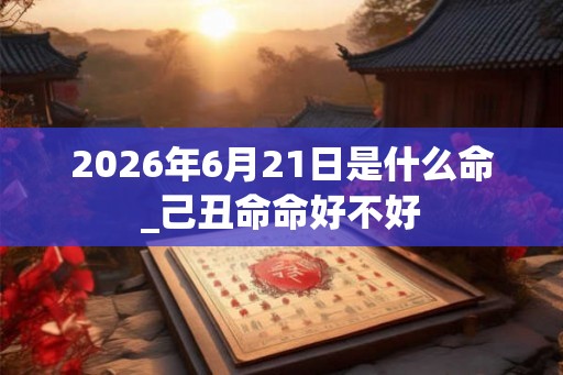 2026年6月21日是什么命_己丑命命好不好