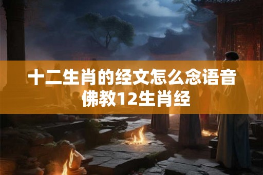 十二生肖的经文怎么念语音  佛教12生肖经