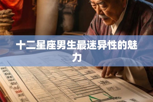 十二星座男生最迷异性的魅力