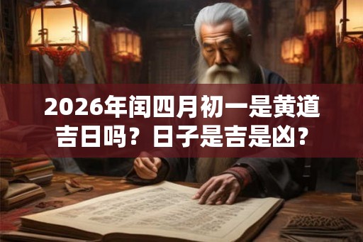 2026年闰四月初一是黄道吉日吗？日子是吉是凶？