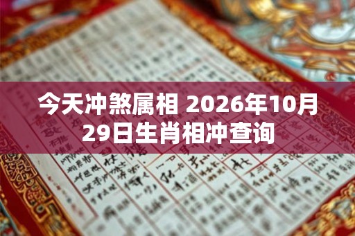 今天冲煞属相 2026年10月29日生肖相冲查询