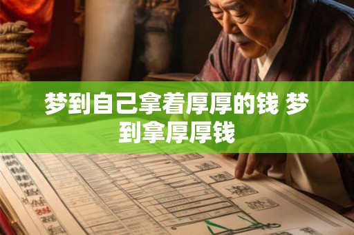 梦到自己拿着厚厚的钱 梦到拿厚厚钱