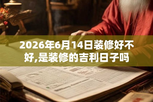 2026年6月14日装修好不好,是装修的吉利日子吗