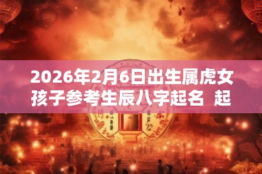 2026年2月6日出生属虎女孩子参考生辰八字起名  起名用什么字好