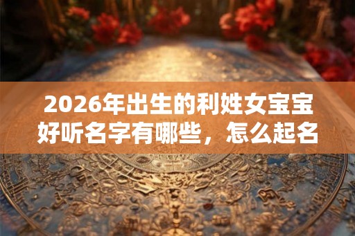 2026年出生的利姓女宝宝好听名字有哪些,怎么起名字 2026年出生的利姓女宝宝好听名字有哪些,怎么起名字