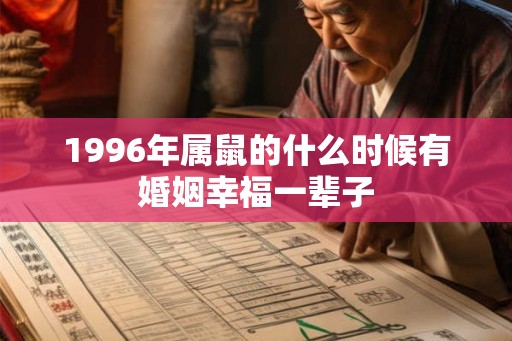 1996年属鼠的什么时候有婚姻幸福一辈子