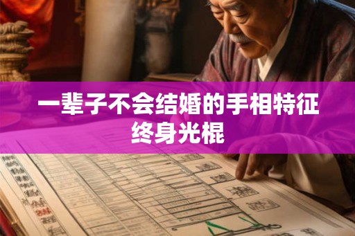 一辈子不会结婚的手相特征终身光棍