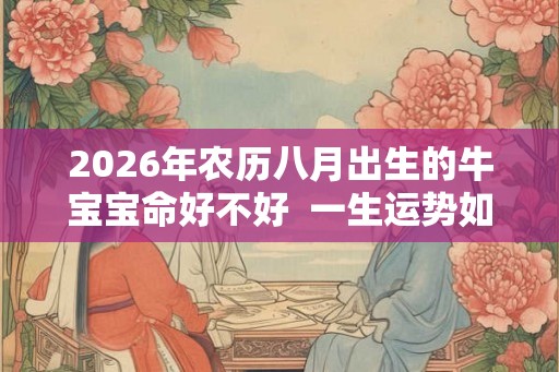 2026年农历八月出生的牛宝宝命好不好 一生运势如何 2026年农历八月出生的牛宝宝命好不好 一生运势如何
