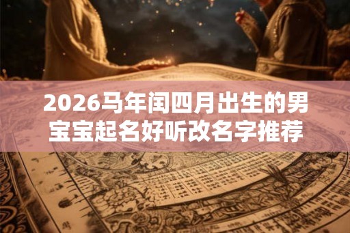 2026马年闰四月出生的男宝宝起名好听改名字推荐 2026马年闰四月出生的男宝宝起名好听改名字推荐