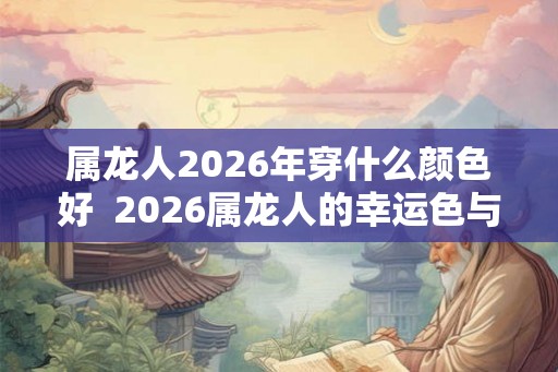 属龙人2026年穿什么颜色好  2026属龙人的幸运色与禁忌色