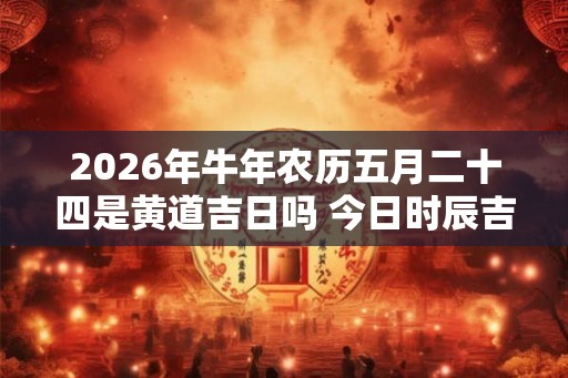 2026年牛年农历五月二十四是黄道吉日吗 今日时辰吉凶