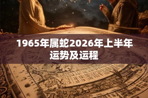 1965年属蛇2026年上半年运势及运程