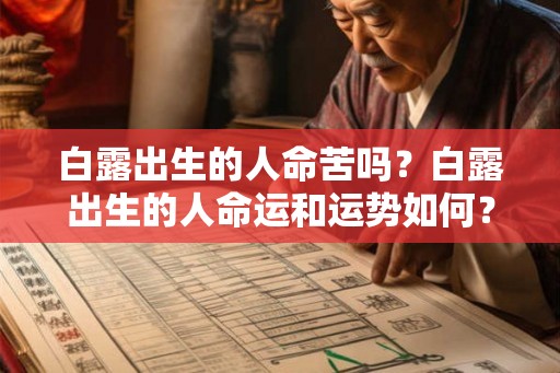 白露出生的人命苦吗？白露出生的人命运和运势如何？