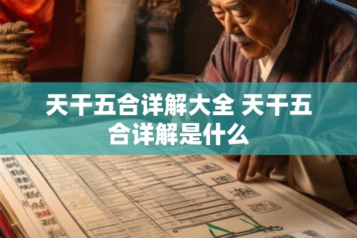 天干五合详解大全 天干五合详解是什么