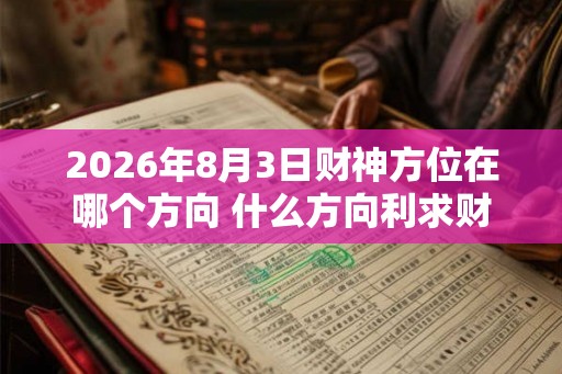 2026年8月3日财神方位在哪个方向 什么方向利求财
