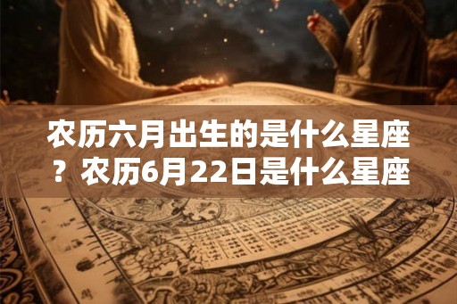 农历六月出生的是什么星座？农历6月22日是什么星座