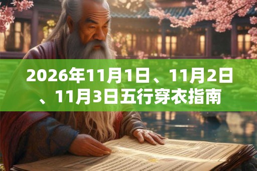 2026年11月1日、11月2日、11月3日五行穿衣指南