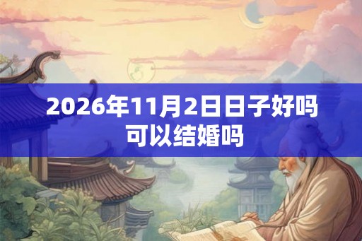 2026年11月2日日子好吗 可以结婚吗