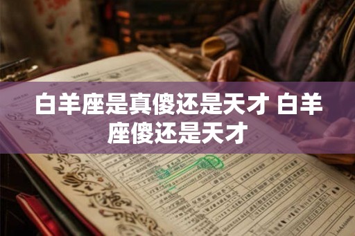 白羊座是真傻还是天才 白羊座傻还是天才