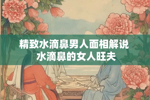 精致水滴鼻男人面相解说  水滴鼻的女人旺夫