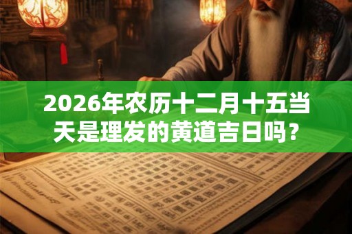 2026年农历十二月十五当天是理发的黄道吉日吗？