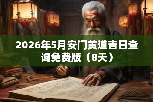 2026年5月安门黄道吉日查询免费版(8天) 2026年5月安门黄道吉日查询免费版(8天)