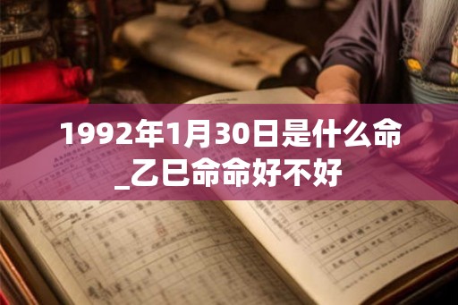 1992年1月30日是什么命_乙巳命命好不好 1992年1月30日是什么命_乙巳命命好不好