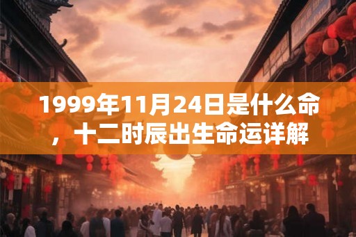 1999年11月24日是什么命，十二时辰出生命运详解