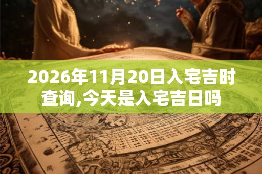 2026年11月20日入宅吉时查询,今天是入宅吉日吗
