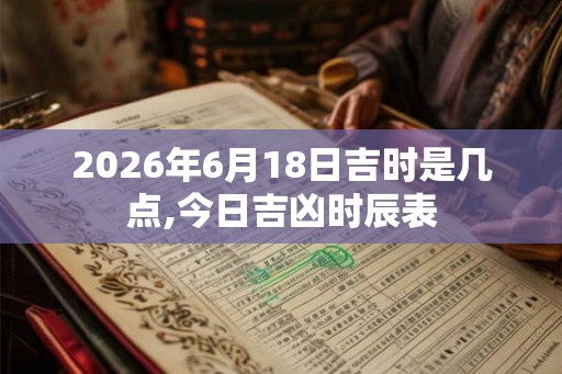 2026年6月18日吉时是几点,今日吉凶时辰表