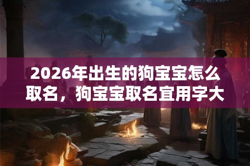 2026年出生的狗宝宝怎么取名，狗宝宝取名宜用字大全