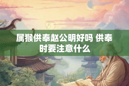 属猴供奉赵公明好吗 供奉时要注意什么