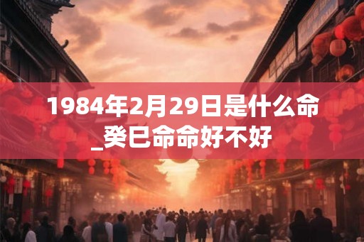 1984年2月29日是什么命_癸巳命命好不好 1984年2月29日是什么命_癸巳命命好不好