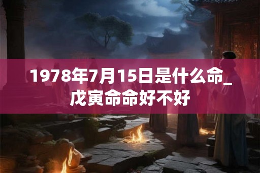 1978年7月15日是什么命_戊寅命命好不好
