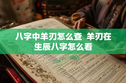 八字中羊刃怎么查 羊刃在生辰八字怎么看 八字中羊刃怎么查 羊刃在生辰八字怎么看