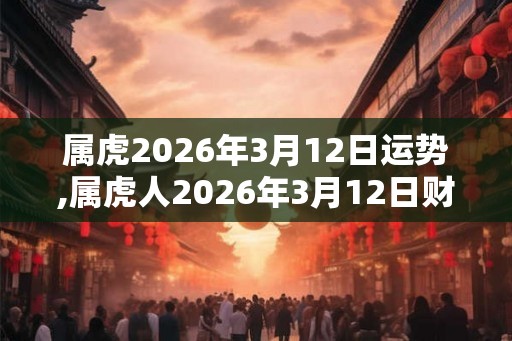 属虎2026年3月12日运势,属虎人2026年3月12日财运,生肖虎2026年3月12日运势