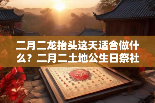 二月二龙抬头这天适合做什么？二月二土地公生日祭社神怎么做？