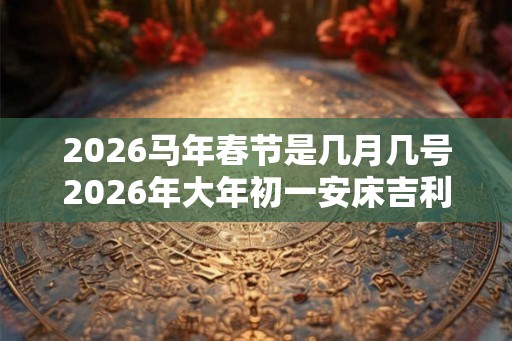 2026马年春节是几月几号2026年大年初一安床吉利吗？