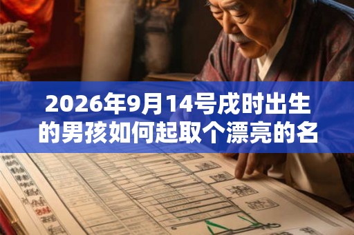 2026年9月14号戌时出生的男孩如何起取个漂亮的名字，五行属什么