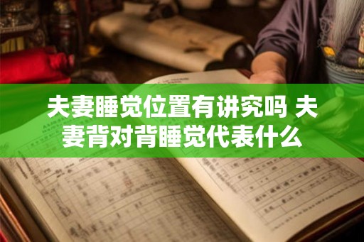 夫妻睡觉位置有讲究吗 夫妻背对背睡觉代表什么