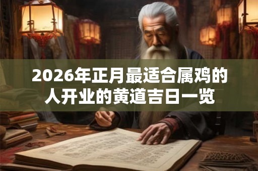 2026年正月最适合属鸡的人开业的黄道吉日一览