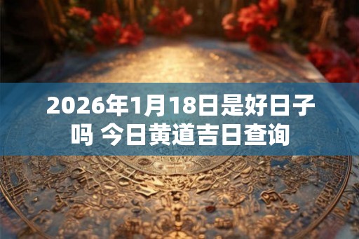 2026年1月18日是好日子吗 今日黄道吉日查询 2026年1月18日是好日子吗 今日黄道吉日查询