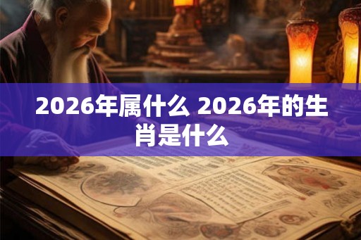 2026年属什么 2026年的生肖是什么