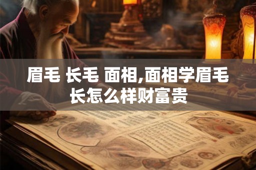 眉毛 长毛 面相,面相学眉毛长怎么样财富贵