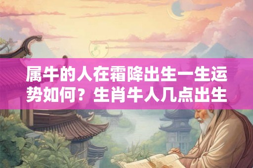 属牛的人在霜降出生一生运势如何？生肖牛人几点出生好？
