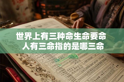 世界上有三种命生命要命  人有三命指的是哪三命