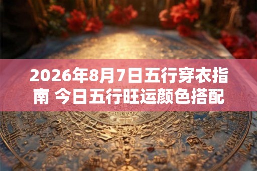 2026年8月7日五行穿衣指南 今日五行旺运颜色搭配