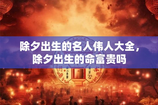 除夕出生的名人伟人大全，除夕出生的命富贵吗